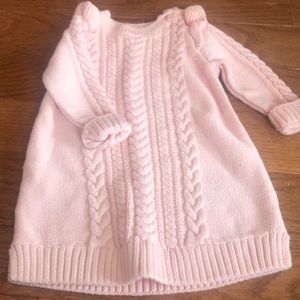 Cable knit dress for baby
